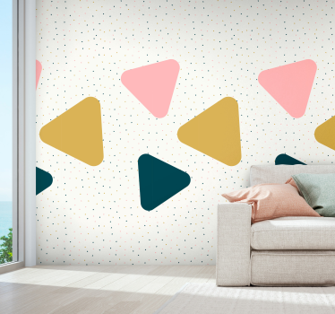 Papier peint triangles design géométrique moderne - TenStickers