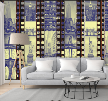 Papier peint panoramique ville urban Filmstrip Panorama - TenStickers