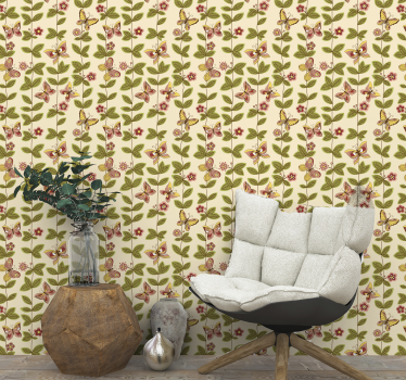 Papillons nature papier peint - TenStickers