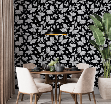 Tapisserie papillon Papillons noirs - TenStickers