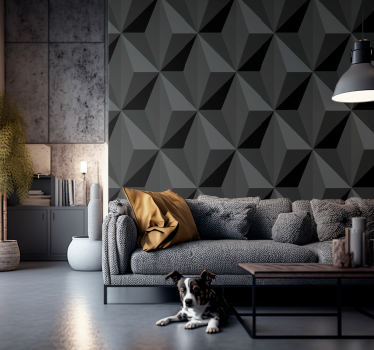 Papier peint 3D triangles - TenStickers